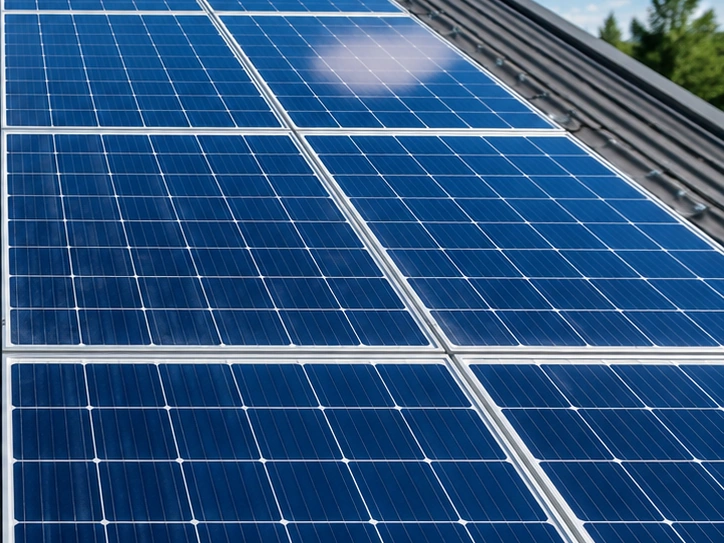 Paneles solares limpios